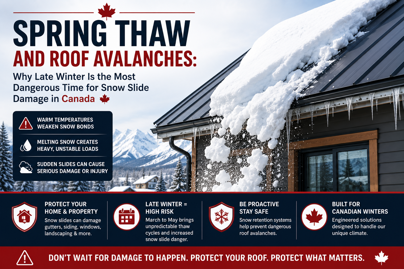 Spring Thaw and Roof Avalanches: Why Late Winter Is the Most Dangerous Time for Snow Slide Damage in Canada