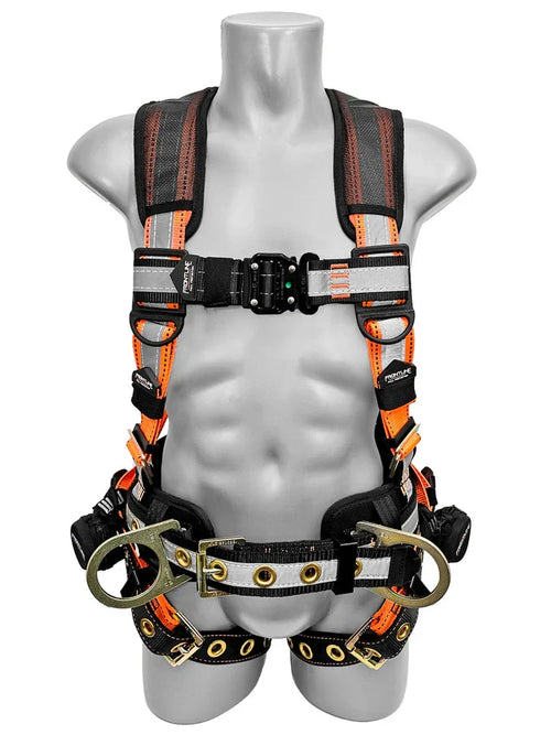 Frontline 100RCTB Combat reflective construction harness – safety orange webbing with full-wrap reflective tape