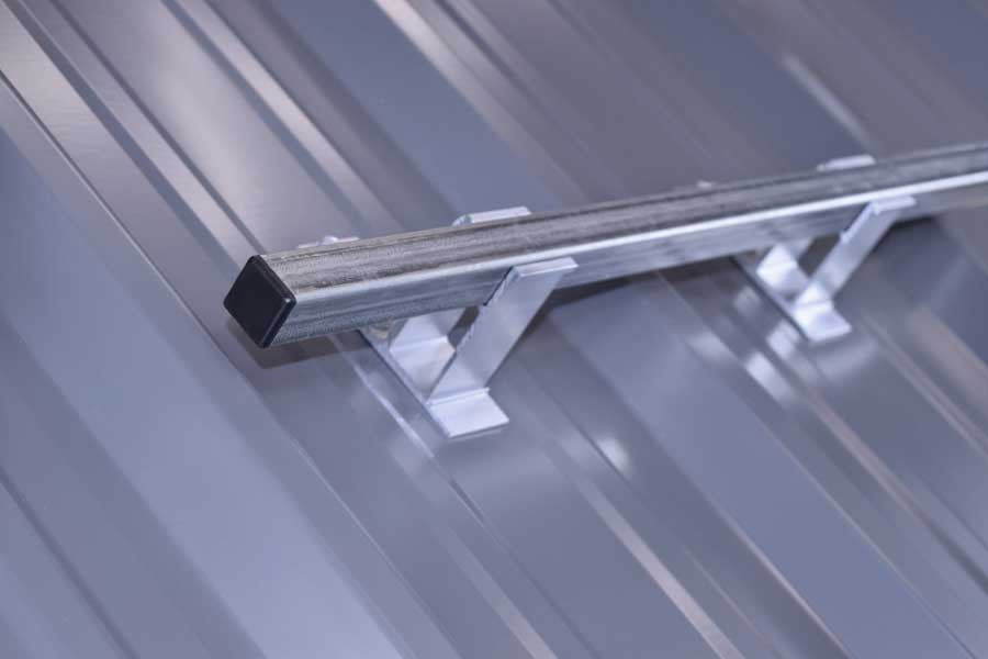 Screw Down SnoBar Mounted With Aluminum ColorBracket Top Side View