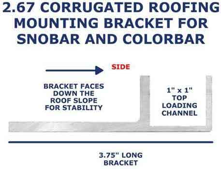 2.67 Bar Roof Mounting Bracket Side View