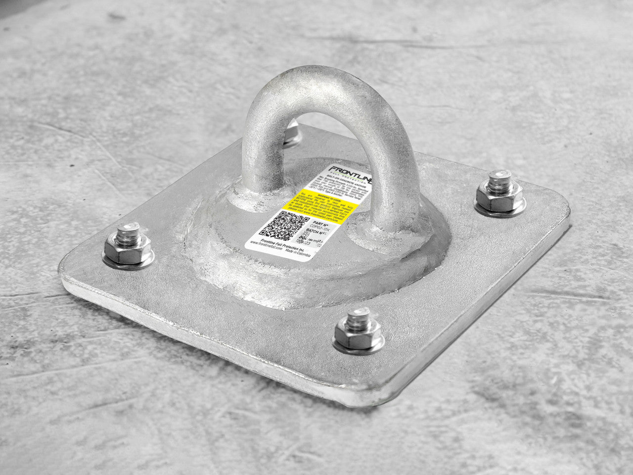 Frontline COP02-10K anchor plate installed on concrete
