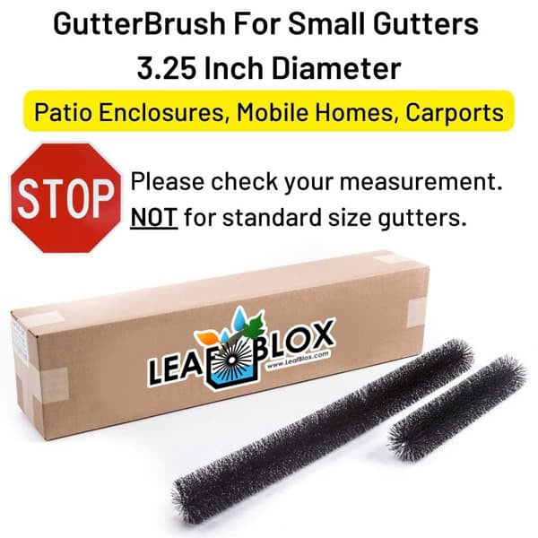 GutterBrush for small gutters sizing note