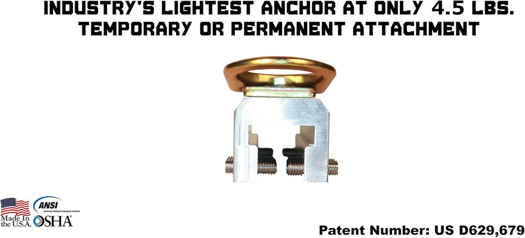 SSRA1 clamp-on roof anchor designed to fit most standing seam metal roof profiles